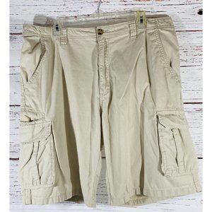 Architect Jean Co Cargo Utility Shorts Mens Sz 38 Khaki Tan Pockets Cotton Long